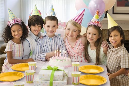 Sturdy Yellow Plastic Plates 9" Party Plates 100 Pcs (9 inch / Yellow)