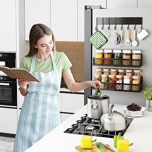 Magnetic Spice Rack for Refrigerator (3 Pack)