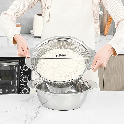 304 Stainless Steel Fine Mesh Colander Set (2 Count)
