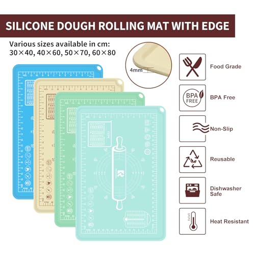 Silicone Baking Mat (Beige / 20"L x 28"W)