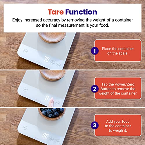 22lb Food Kitchen Scale (Achromatic White)