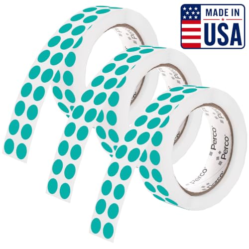 Teal Perforated Round Circle Dot Sticker 1 (Teal / 0.5 Inch)