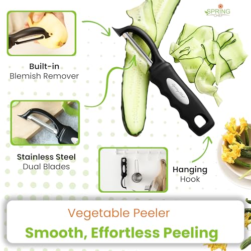 Stainless Steel Potato Masher & Durable Vegetable Peeler Set