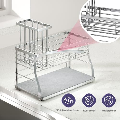 Kitchen Sink Caddy Organizer (Silver-2 Tier)