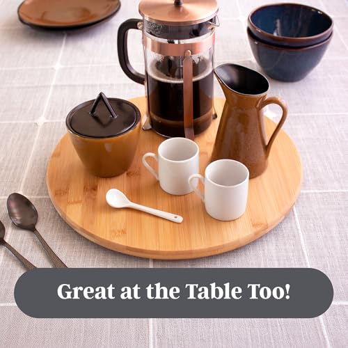 14 Inch Bamboo Lazy Susan Turntable for Kitchen & Table Top (14" Lazy Susan)