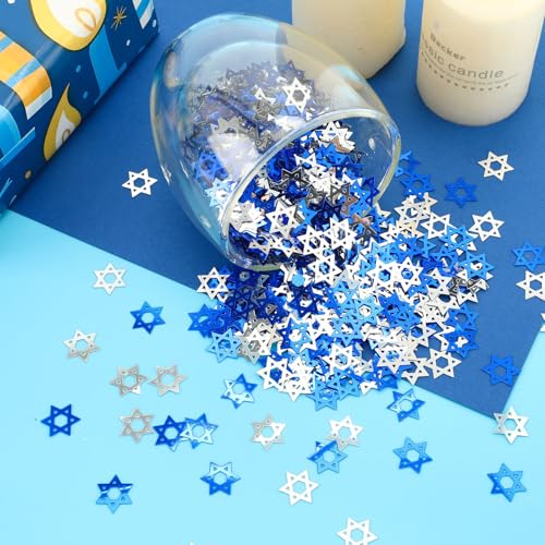 Star of David Glitter Confetti Hanukkah Party Table Decorations (Hanukkah)