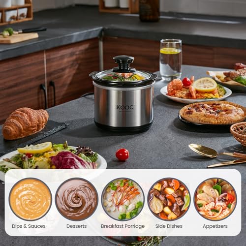 0.65 Qt Mini Slow Cooker with Free Liners Included