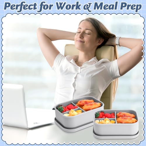 4 Pcs Silicone Bento Box (Gray Colors)