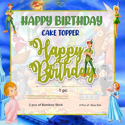 Petr Pan Happy Birthday Cake Topper
