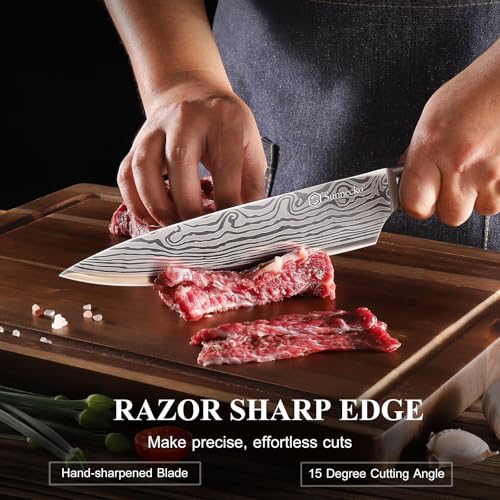Kitchen Knife Set 7 Piece Chef Knife Set Professional High Carbon Stainless Steel (Set of 7)