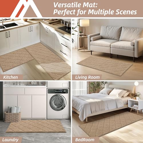 Kitchen Rugs Non Slip Washable 20"x48" (Beige / 20"X 48")
