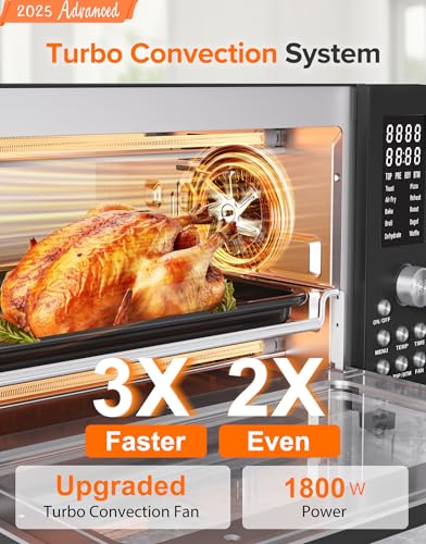 Bravo Pro Smart Air Fryer Toaster Oven Countertop Combo (Black)