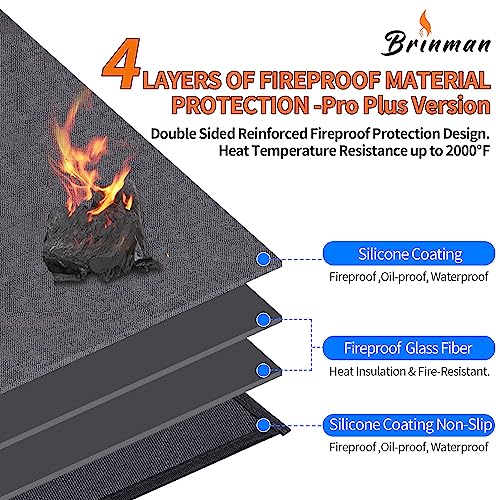 40" Fire Pit Mat for Solo Stove Bonfire (Round 39.5 inch fireproof fire pit mat)