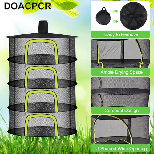 Doacpr 4 Layer Hanging Herb Drying Rack