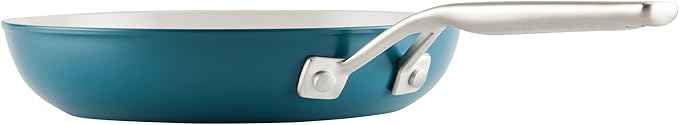 KitchenAid Hard Anodized Ceramic Induction Nonstick Pots and Pans Set with Saucepans, Frying Pans, Stockpot, and Lids, Dishwasher Safe, 9 Piece Cookware Set with Stainless Steel Handles - Agave Blue