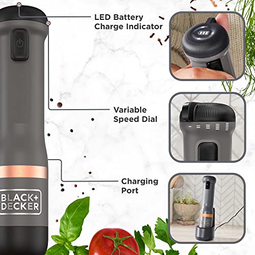 Kitchen Wand Cordless Immersion Blender (Grey)