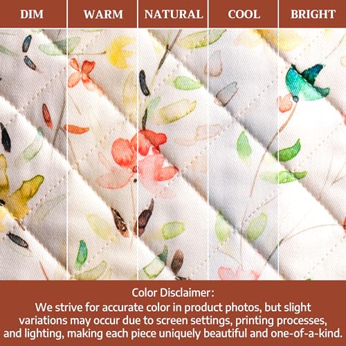 100% Cotton Oven Mitt & Pot Holder Set (005 - Colmar / 7.5" x 13" & 8" x 8" (Oven Mitt & Pot Holder))
