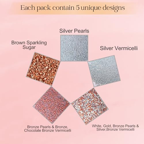 Rose Gold Edible Cake Sprinkles Mix