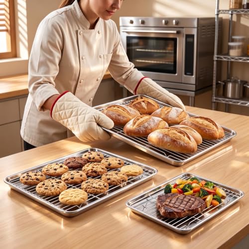 Baking Sheet with Wire Rack Set (16+12+9)