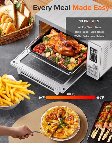 Bravo Pro Smart Air Fryer Toaster Oven Countertop Combo (Vanilla Cream)