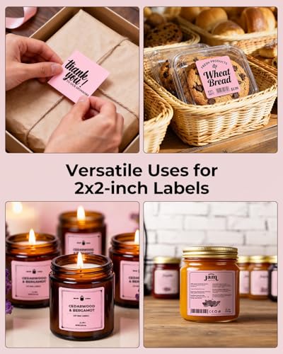 2x2 Thermal Labels (Pink / 2x2")