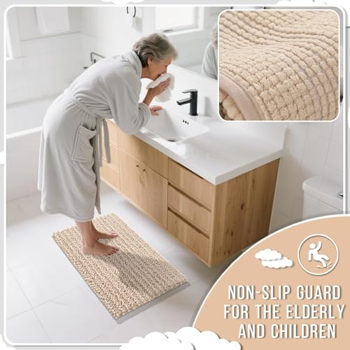 Large Bathroom Rugs Non Slip Washable 36x24 Inch