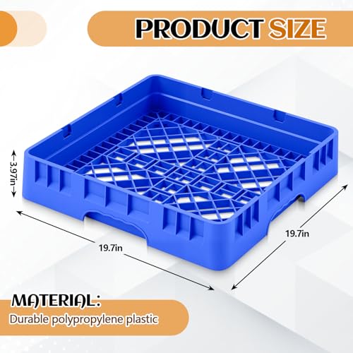 1 Pack Commercial Dishwasher Tray Rack (Blue / Basic Edition)
