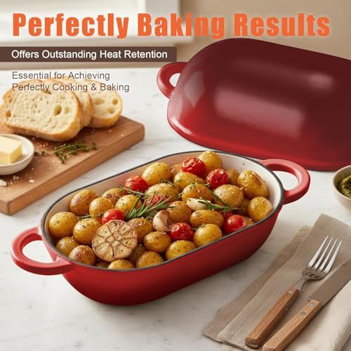 2.5 QT Enameled Cast Iron Sourdough Bread Oven (Red / 2.5 QT)