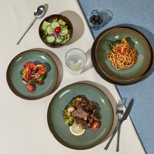 Ceramic Dinnerware Sets for 4 (Sage Green / Set (16pcs))