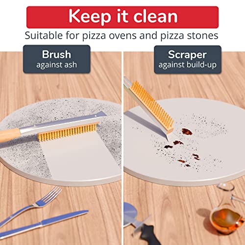 Pizza Oven Brush with Scraper