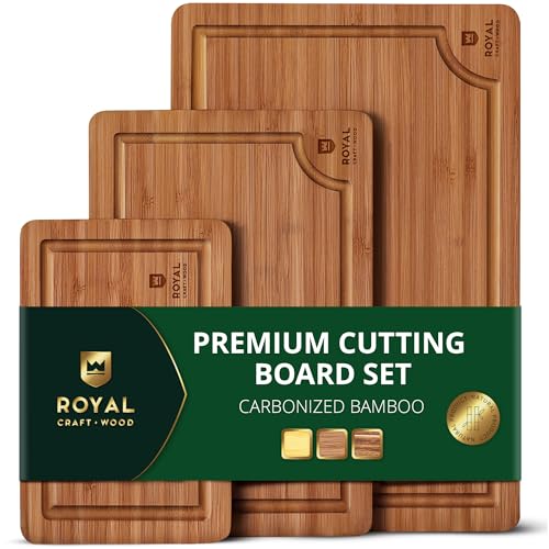 Wooden Cutting Boards for Kitchen Appliances (3-Piece / Brown)