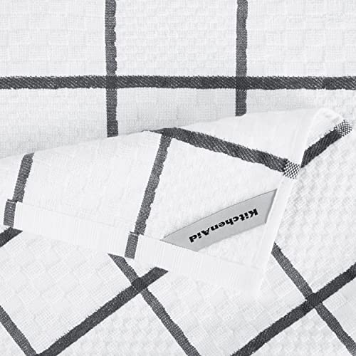 Quilted Cotton Terry Cloth Oven Mitt (Charcoal Grey)