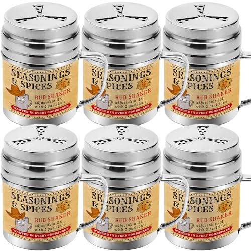 Pack of 6] 10 oz Seasonings Spice Shakers (10 Oz)