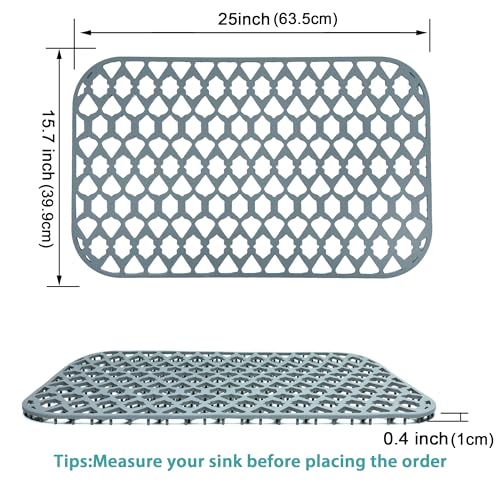 Silicone Kitchen Sink Protectors Mats (Gray (1 Pack))
