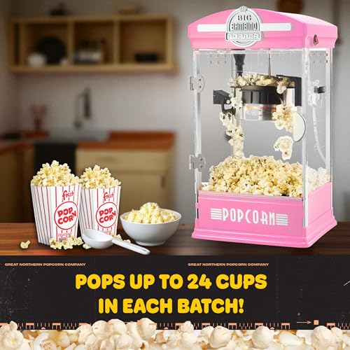 Popcorn Big Bambino 4oz Popcorn Machine (Pink)