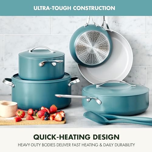 Nova 10 Piece Cookware Pots & Pans Set