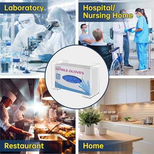 Clear Acrylic Glove Box Holder Tissue Box Dispenser (1-tier)