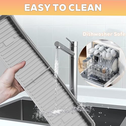15" Magnetic Silicone Stove Top Shelf (Light Grey / 15 Inch)