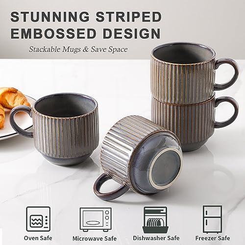 Porcealin Coffee Mugs (Brown / 15 Ounces)
