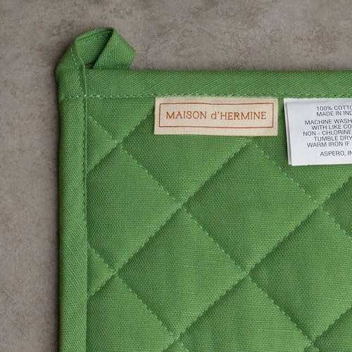 100% Cotton Oven Mitt & Pot Holder Set (018 - Basse Cour / 7.5" x 13" & 8" x 8" (Oven Mitt & Pot Holder))