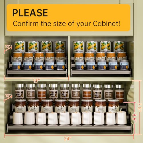 Expandable Carbon Steel Spice Rack Organizer for Pantry (2 Count)