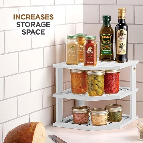 White Plate Organizer for Cabinet