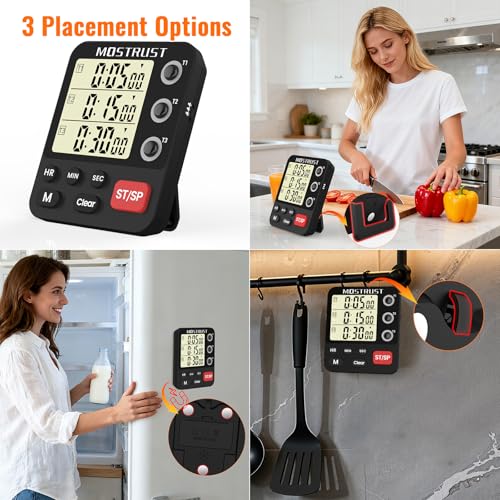 Digital Dual Kitchen Timer (Black)