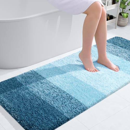 Bathroom Runner Rug 45x27 (45" X 27" / Peacock Blue)