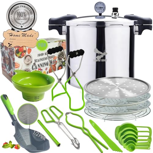 23 Qt Canning Pot with Canning Supplies Starter Kit (13-Piece Complete Kit)
