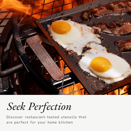 Cookware Carbon Steel Griddle and Grill Press Set with Half Lid