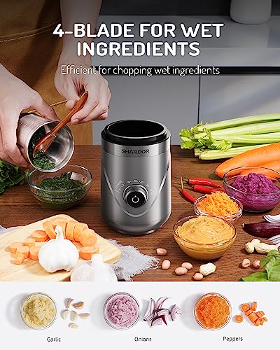 Electric Super Silent Blade Coffee Grinder (Sliver / 2 Bowl)