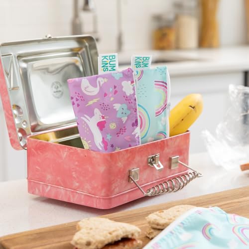 Reusable Sandwich and Snack Bags (Unicorns & Rainbows)