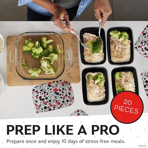 Disney Mickey & Minnie Meal Prep Containers (Mickey & Minnie (Black))