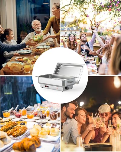 Electric Chafing Dish Buffet Set (1/1 Full Size+1/2 Half Size)